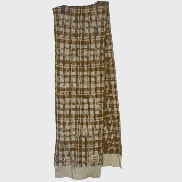 🧣HOST PICK🧣 Timberland | Caramel & Cream Buffalo Plaid Scarf | Gorpcore Nature - Picture 2 of 4